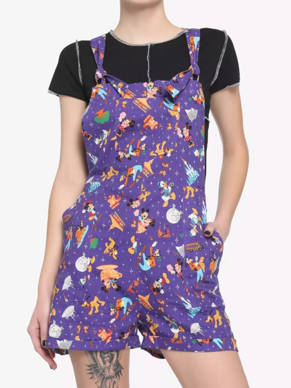 DISNEY NWT 50th Anniversary Attractions Linen Shortall Romper Size Medium